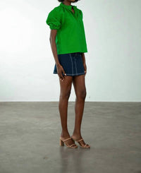 Never A Wallflower - Elastic Collar Top