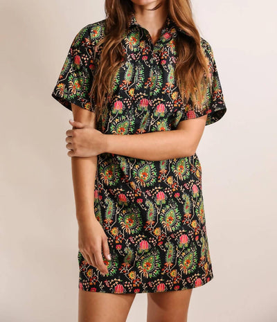 Never A Wallflower - Split Neck Dress