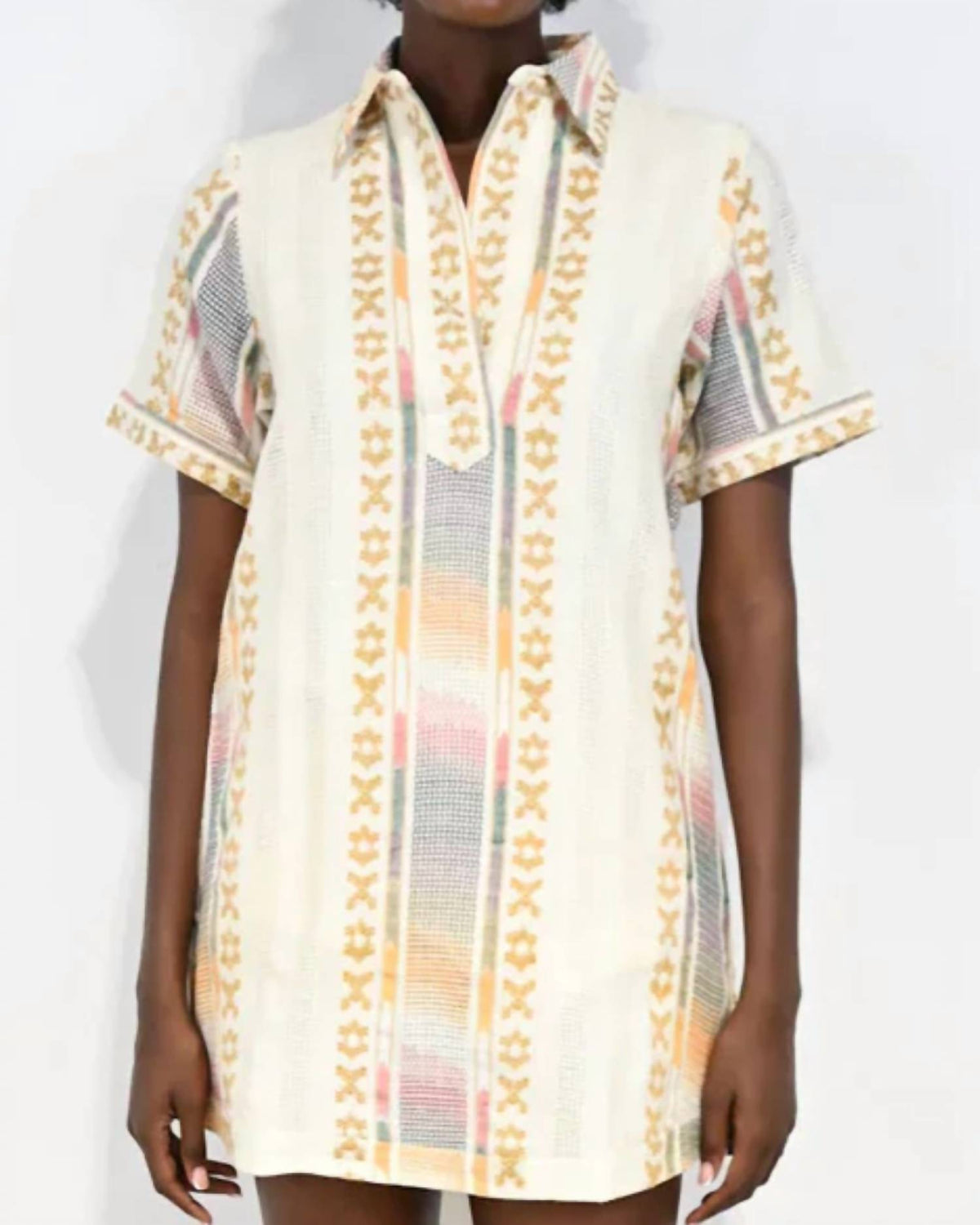 Never A Wallflower - Split Neck Mini Dress
