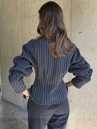 Never Fully Dressed - Pinstripe Barrel Sweatshirt