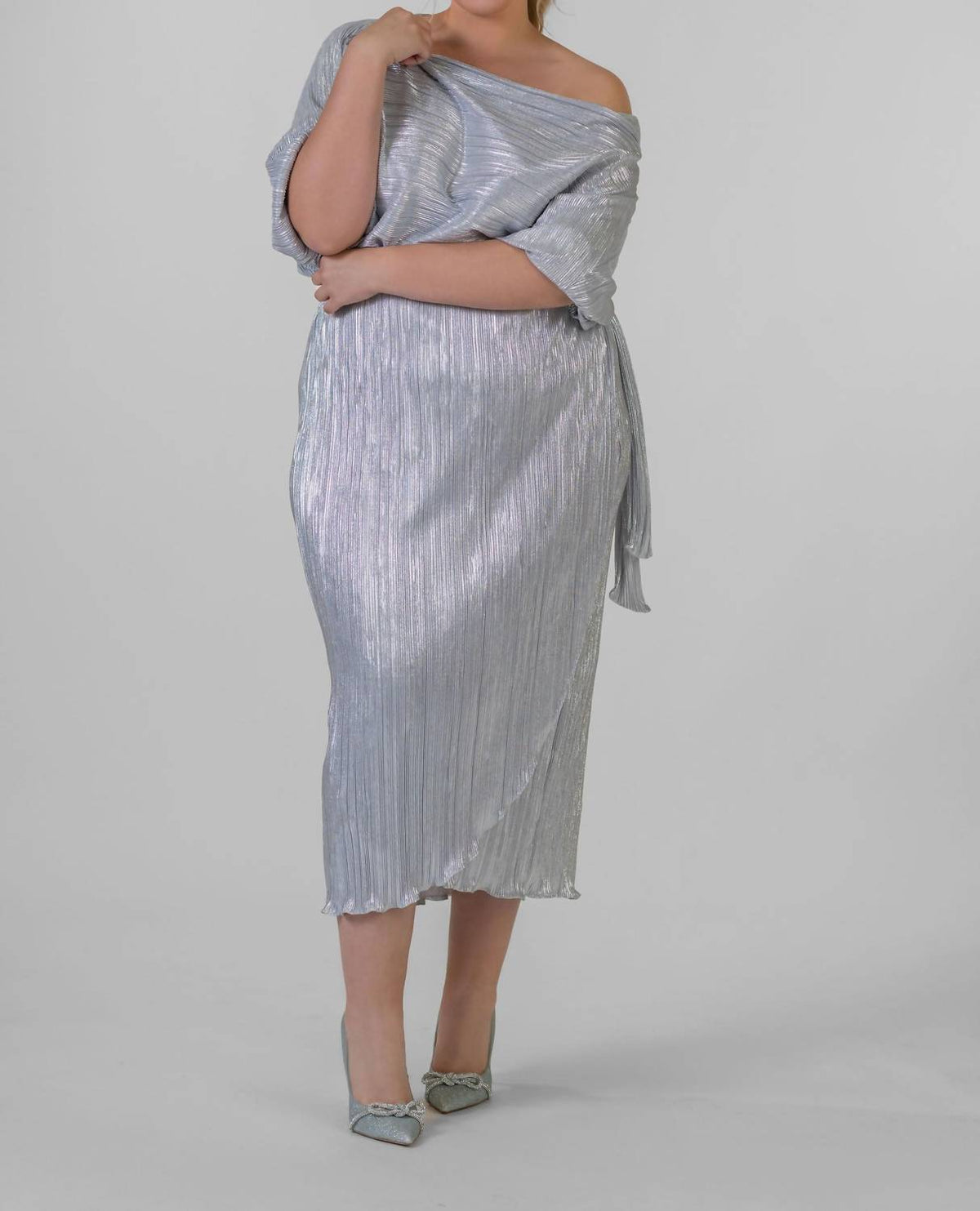 Never Fully Dressed - Plisse Jaspre Wrap Skirt - Plus