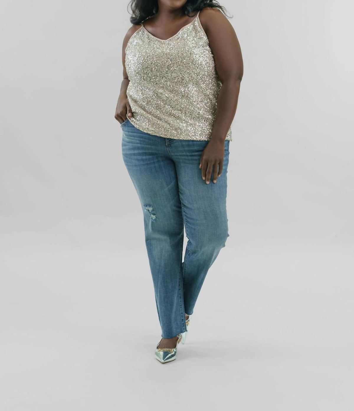 Never Fully Dressed - Sequin Cami Top