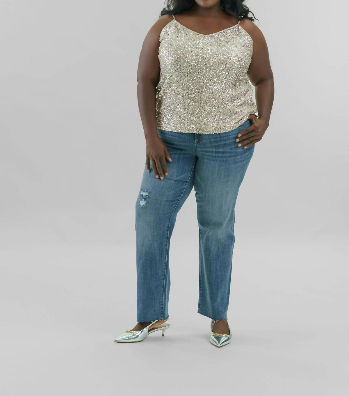 Never Fully Dressed - Sequin Cami Top