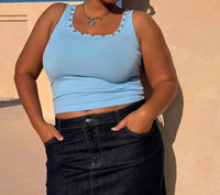 Never Fully Dressed - Studded Rib Tank Top