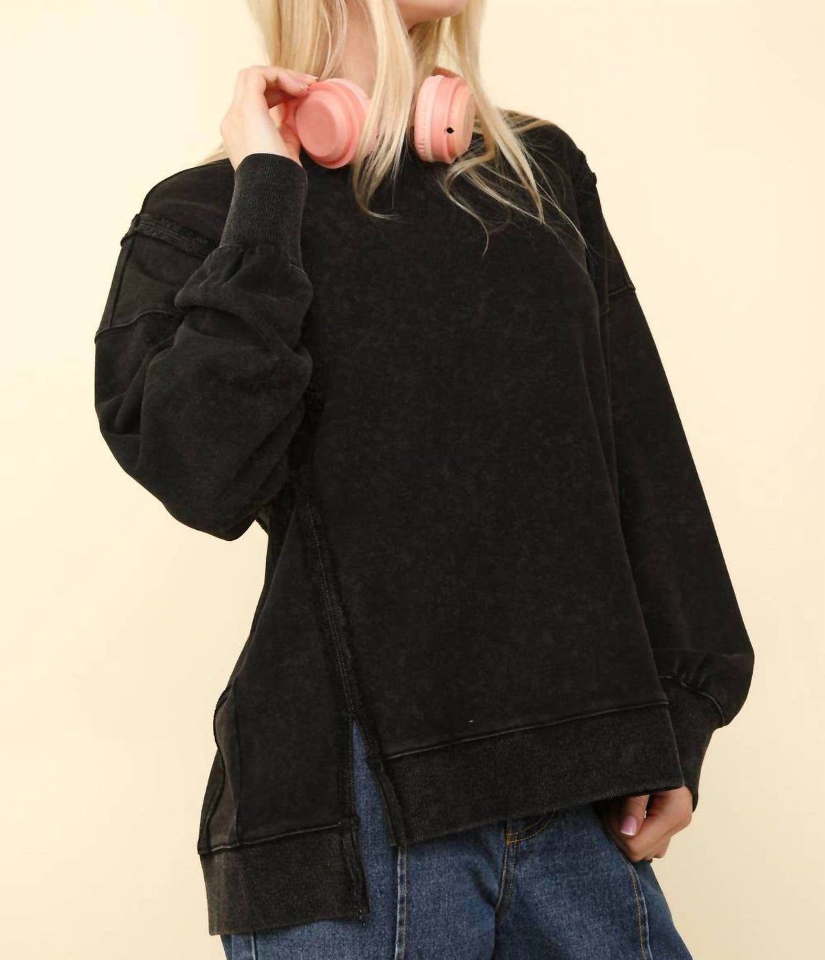 New In - Stitch Knit Sweatshirt
