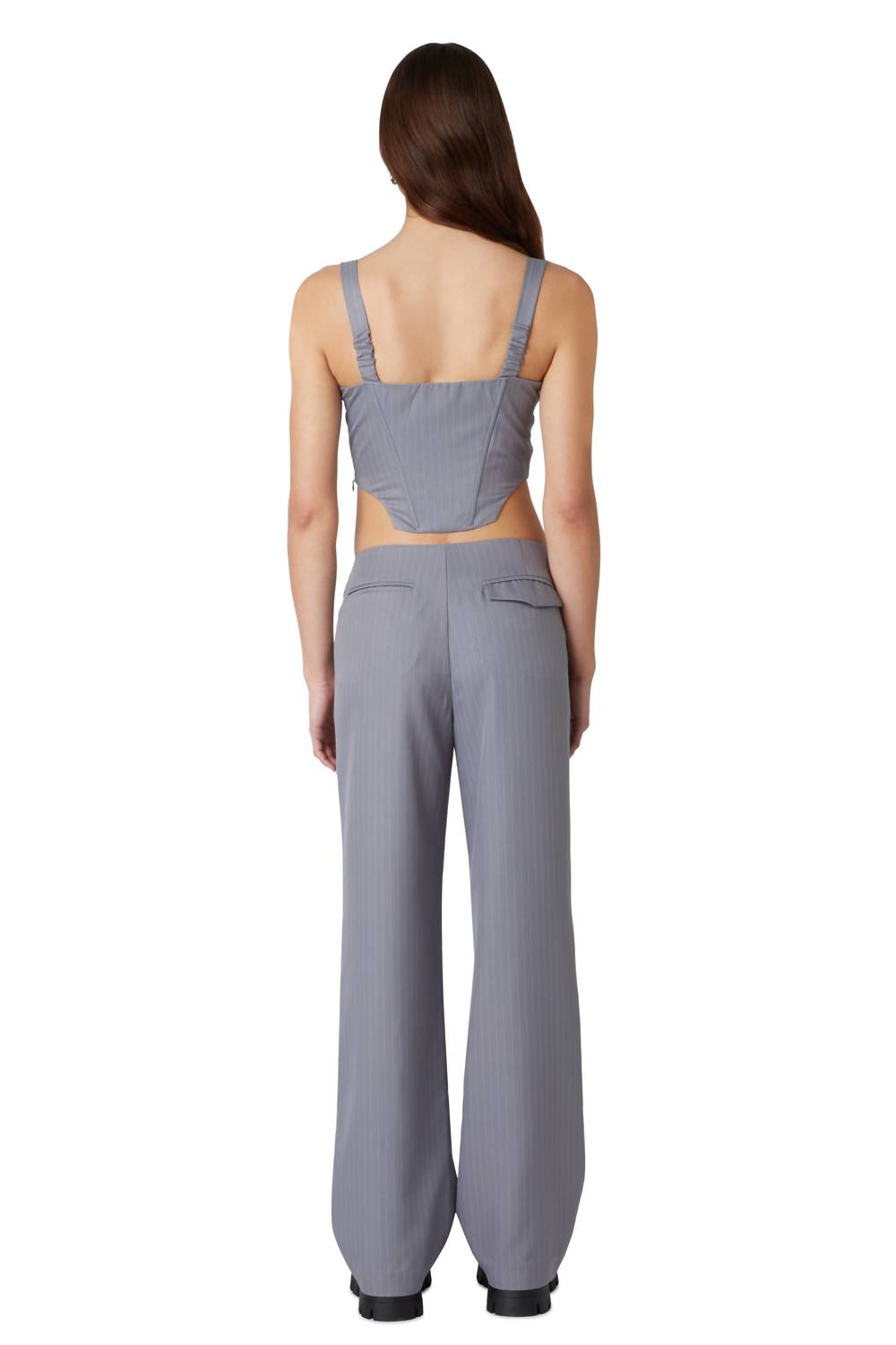 Nia - Eloise Pin Stripe Low Rise Pants