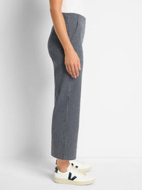 Nic + Zoe - All Day Stripe Wide - leg Jean - blue - clothing - cotton - blend