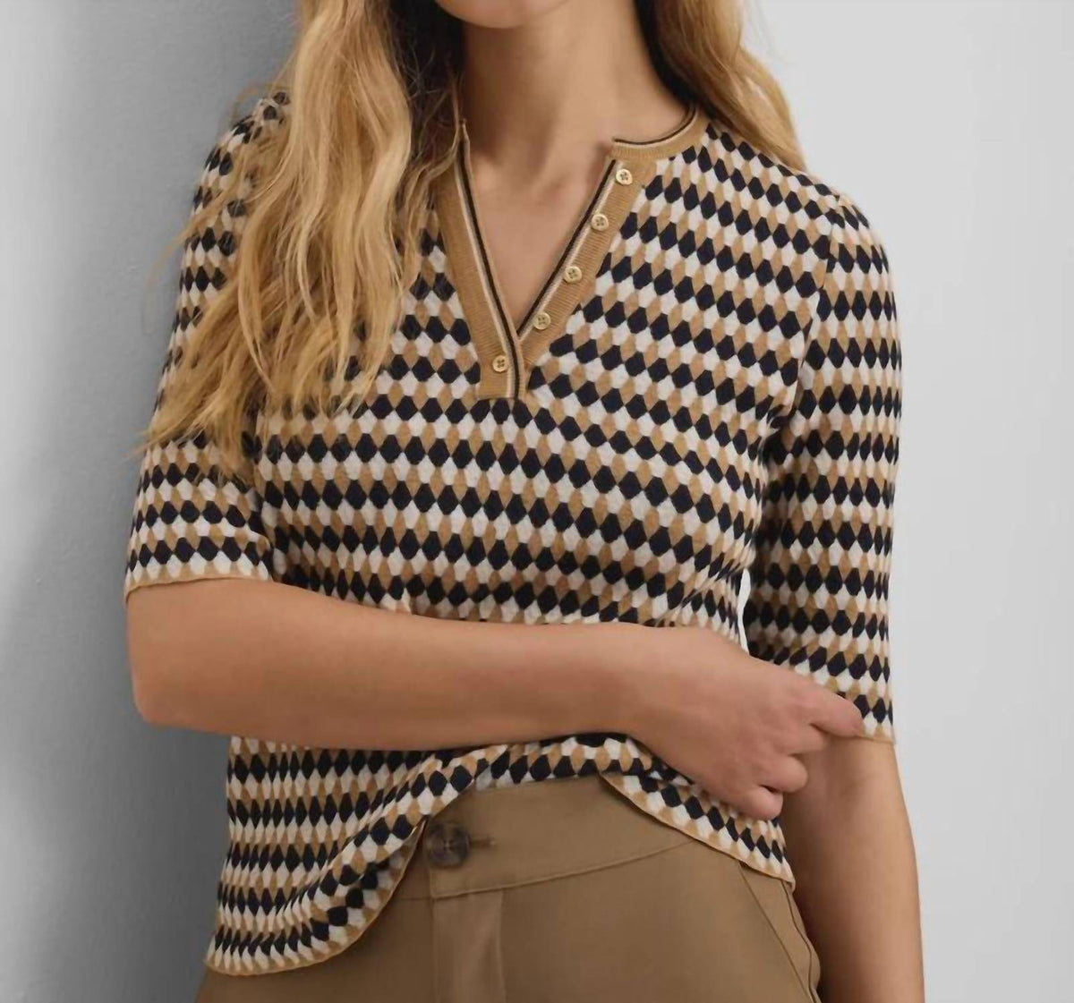 Nic + Zoe - Angled Jacquard Sweater