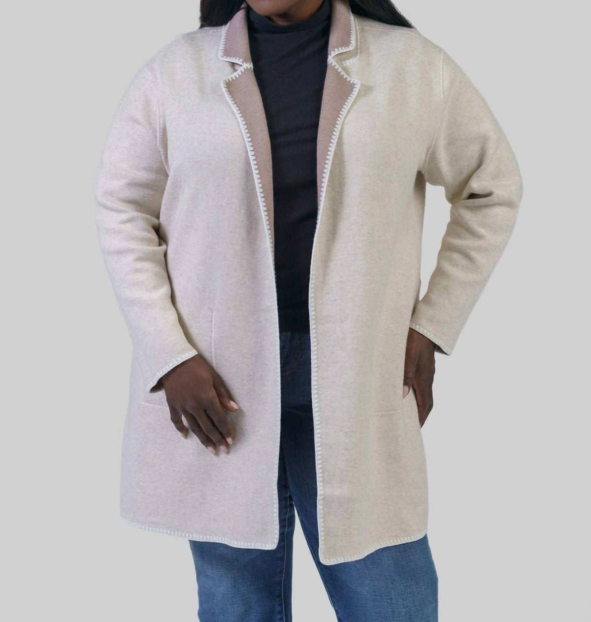 Nic + Zoe - Cool Nights Reversible Knit Jacket - Plus