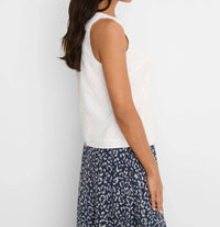 Nic + Zoe - Diamond Eyelet Top