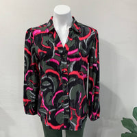 Nic + Zoe - Doodle Sleeve Blouse - blouses - clothing - geometric
