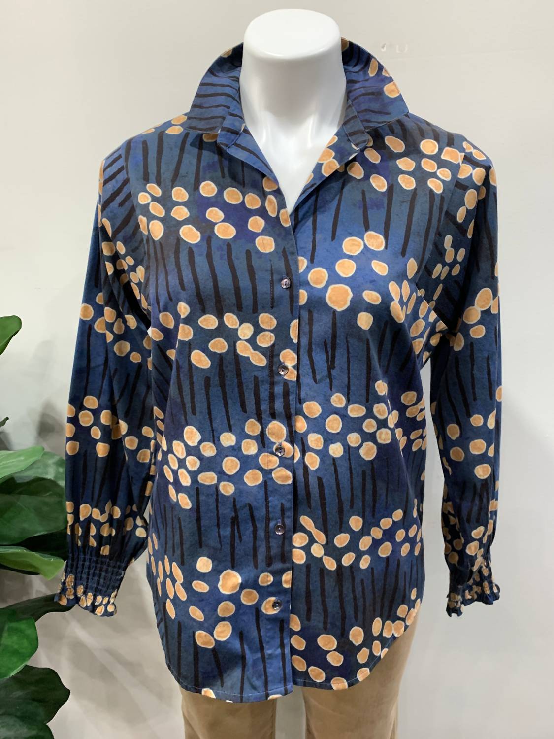 Nic + Zoe - Firefly Glow Top - animal - blouses - blue