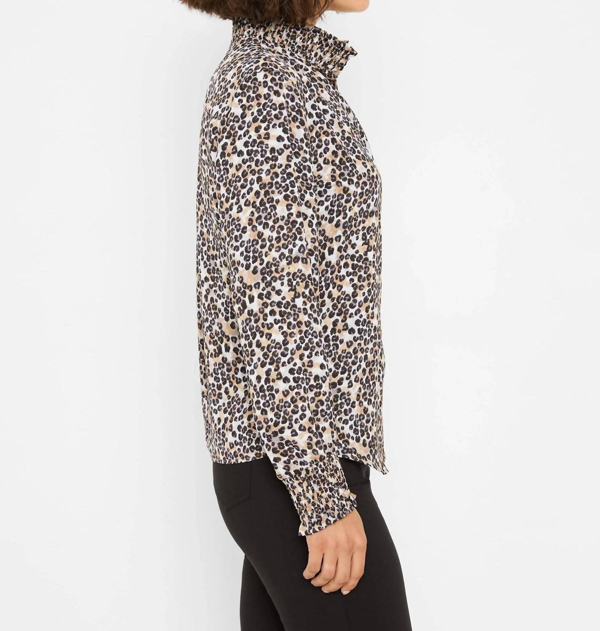 Nic + Zoe - Little Leopard Button Front Blouse