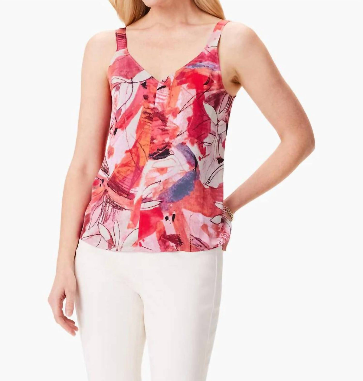 Nic + Zoe - Sloane Scribble Bouquet Crepe Cami