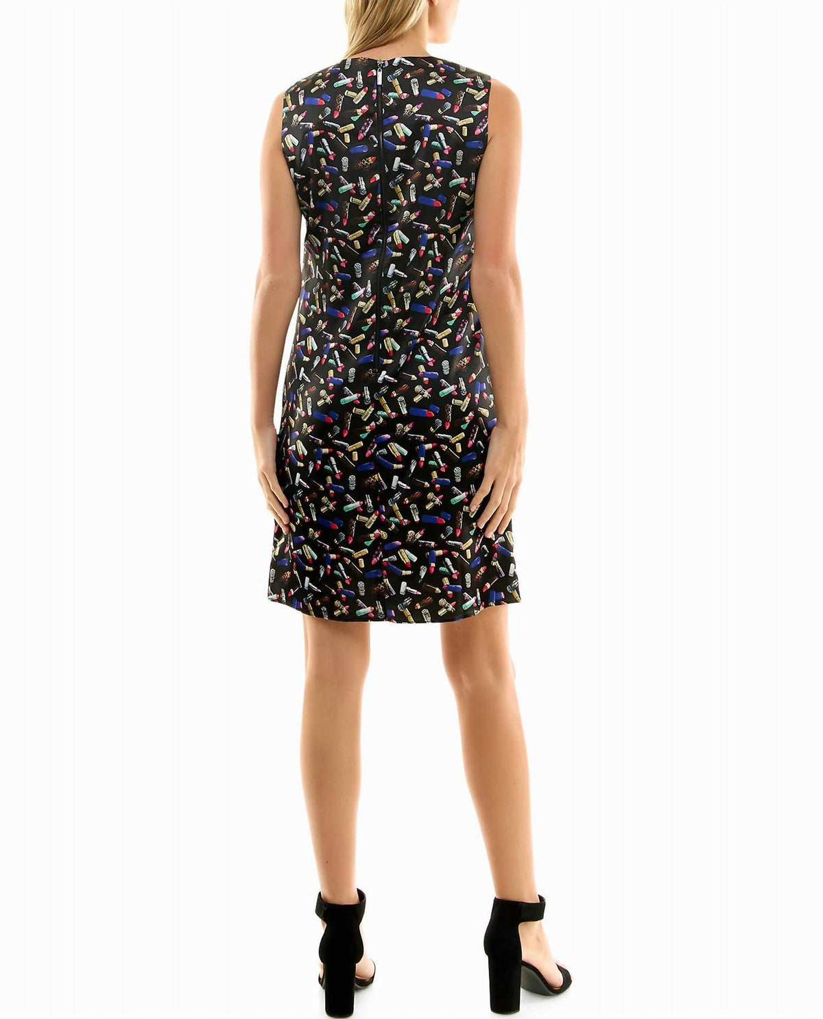 Nicole Miller - Jacque Satin Sleeveless Shift Dress