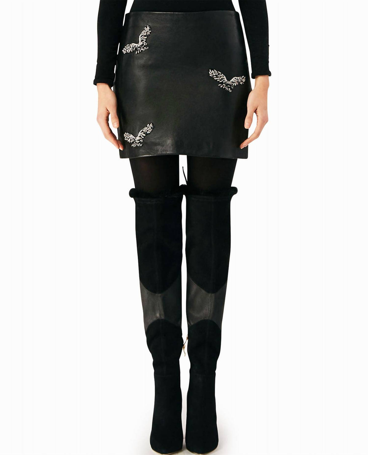 Nicole Miller - Leather Mini Skirt