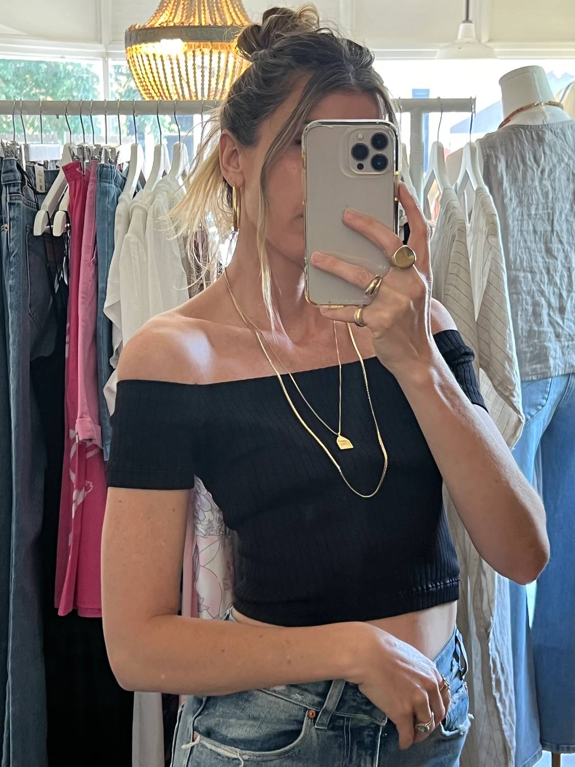 Nikibiki - Off Shoulder Crop Top