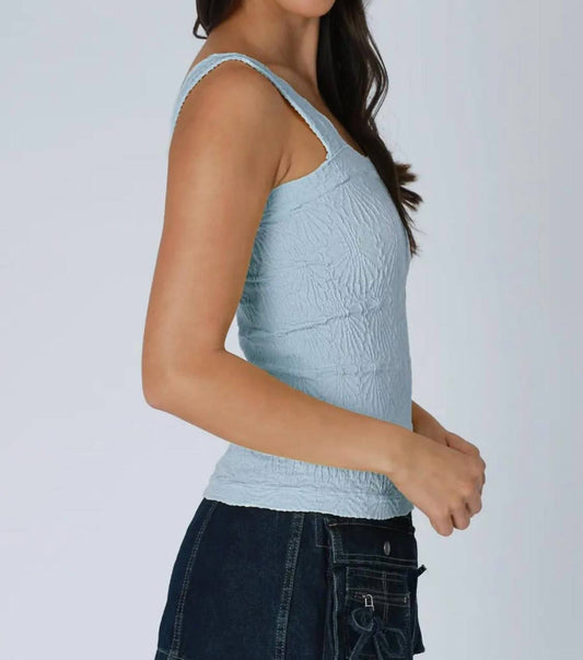 Nikibiki - Square Neck Tank Top - blue - clothing - nylon - blend