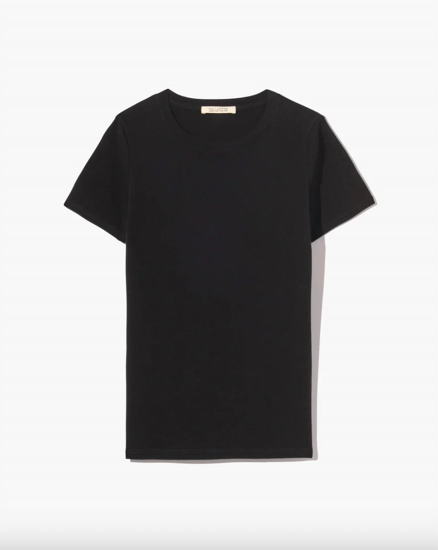 Nili Lotan - Elin Tee - black - blouses - clothing