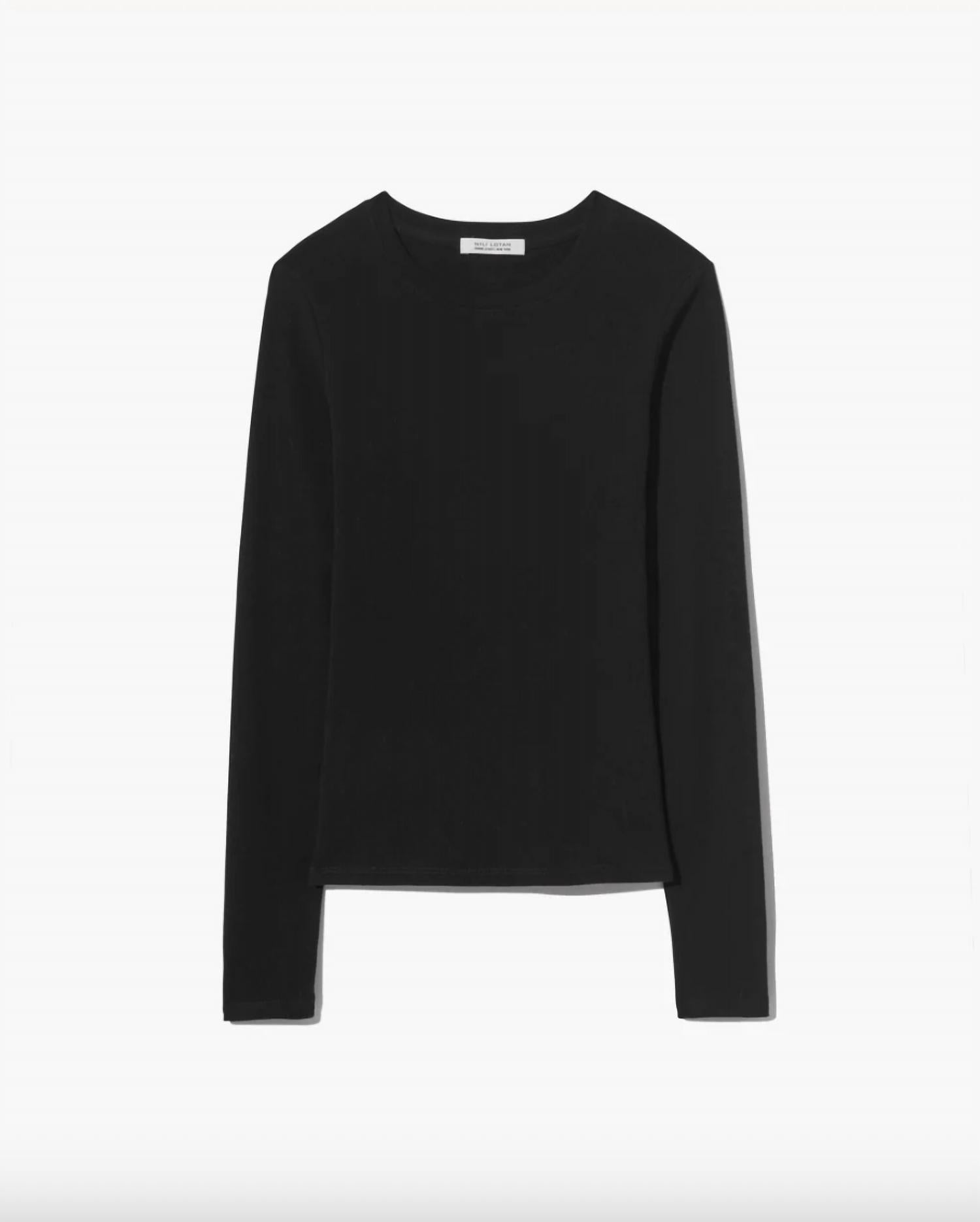 Nili Lotan - Emelie Tee - black - blouses - clothing