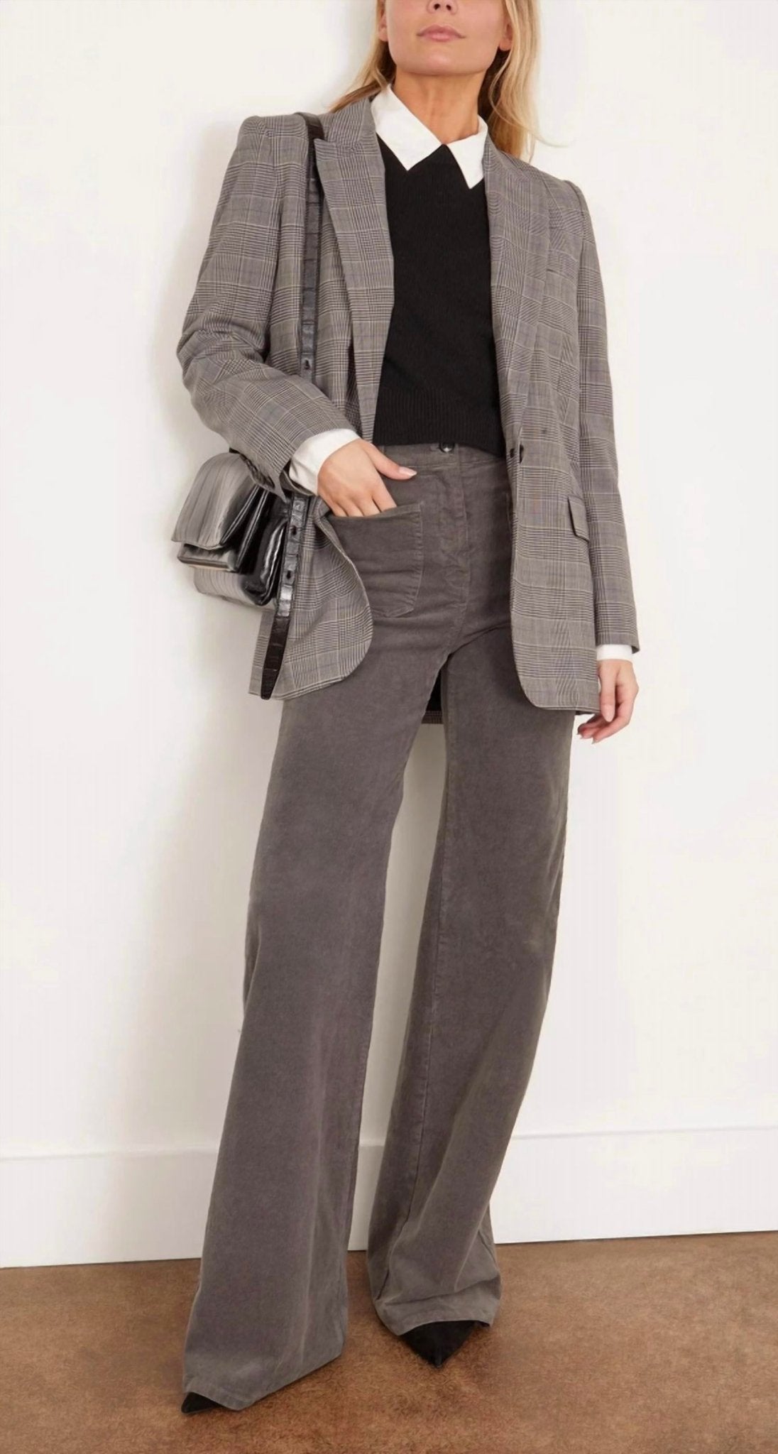 Nili Lotan - Florence Cord Pant - clothing - cotton - blend - grey