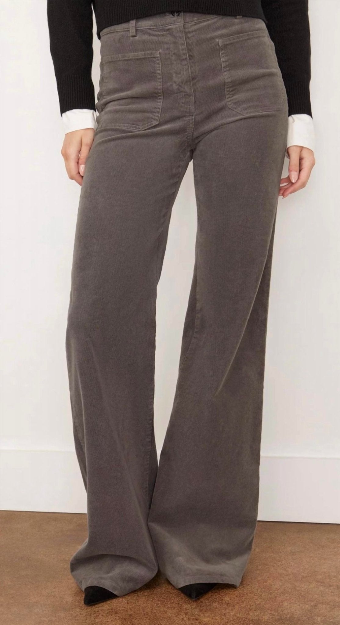 Nili Lotan - Florence Cord Pant - clothing - cotton - blend - grey