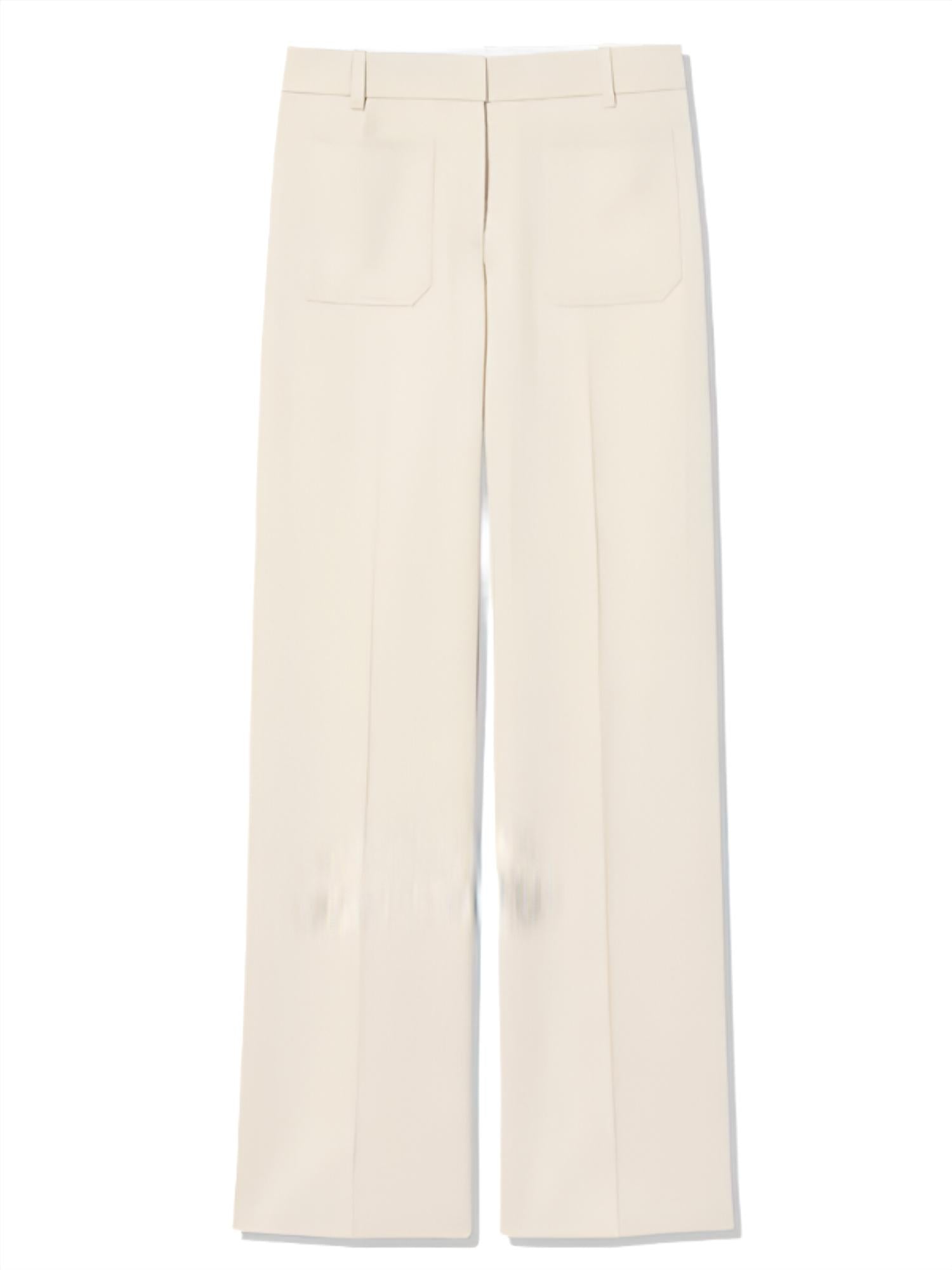 Nili Lotan - Florence High - rise Flare Leg Pant - beige - clothing - cotton