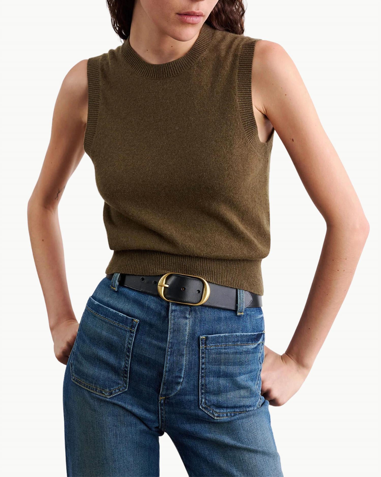 Nili Lotan - May Sweater Tank Top - brown - cashmere - blend - clothing