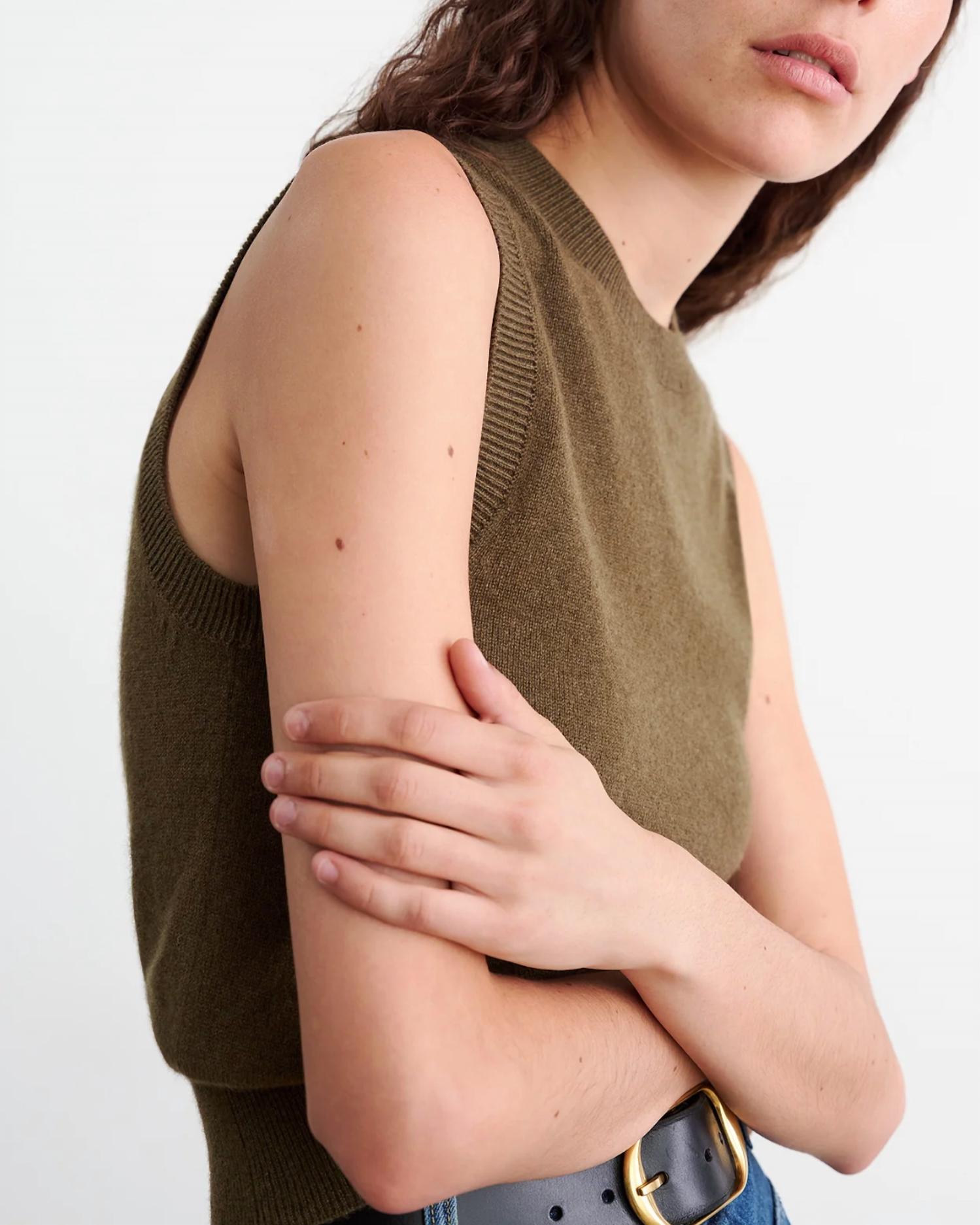 Nili Lotan - May Sweater Tank Top - brown - cashmere - blend - clothing