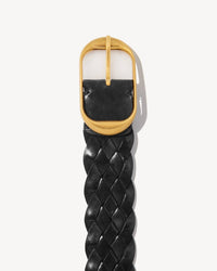 Nili Lotan - Women's Braided Nili Belt - accessories - belts - black
