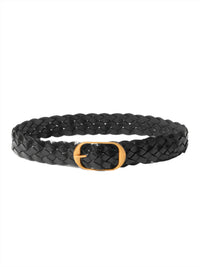 Nili Lotan - Women's Braided Nili Belt - accessories - belts - black