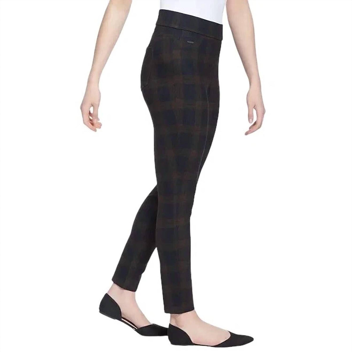 Nine West - Heidi Skinny Plaid Pull-on Pants