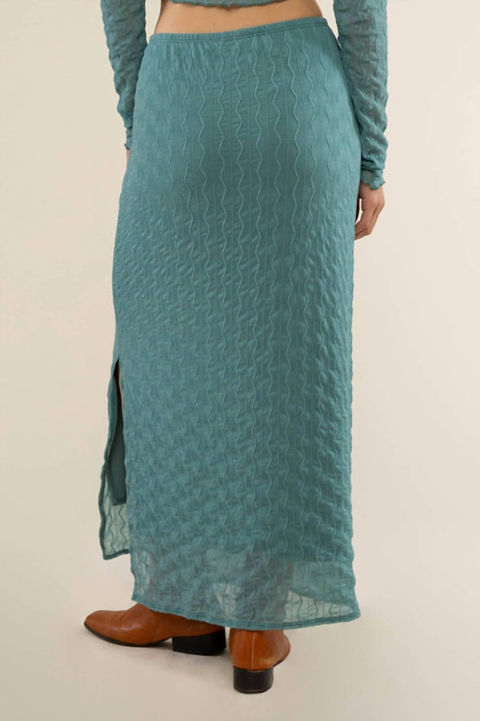 Nlt - Jacquard Mesh Maxi Skirt - Plus - clothing - green - long - skirts