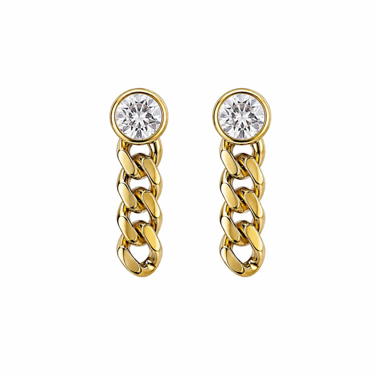 No Whining Designing - Women's Waterproof Stud Chain Dangle Earrings