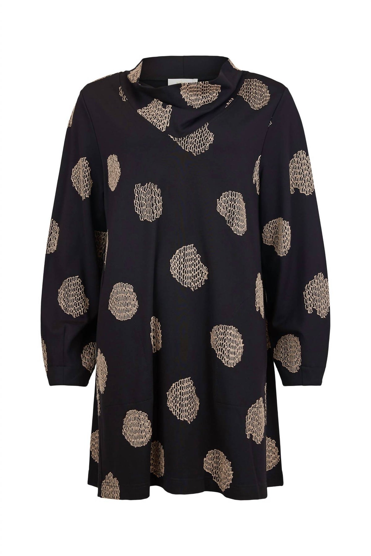 Noen - Abstract Pattern Cowl Neck Tunic