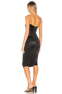 Nookie - Cupid Satin Midi Dress - black - clothing - dresses