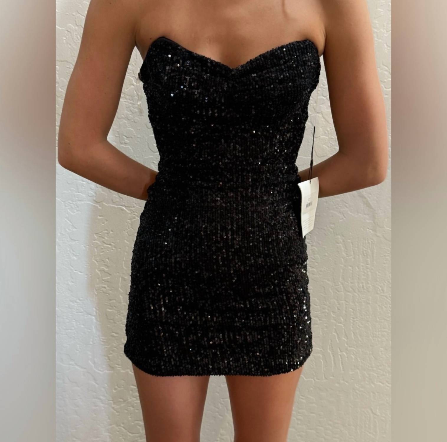 Nookie - Valentina Sequin Mini Dress - black - clothing - dresses