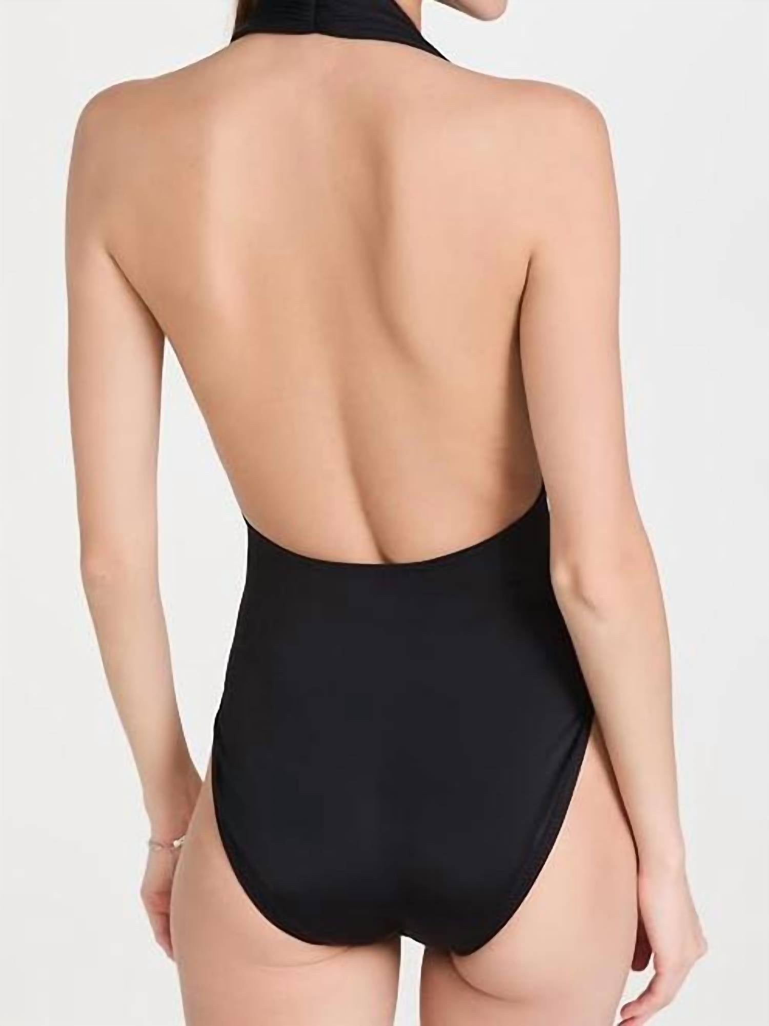 Norma Kamali - Halter One Piece Swimsuit - black - clothing - one - pieces