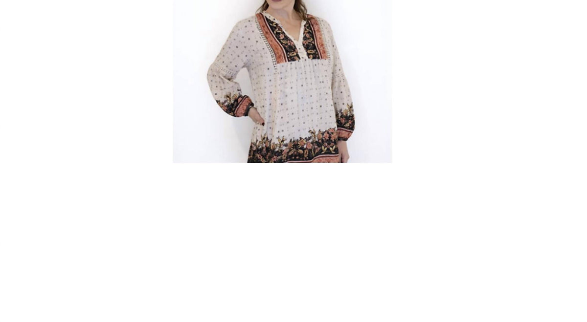 Nostalgia - V-neck Hi-low Tunic Top