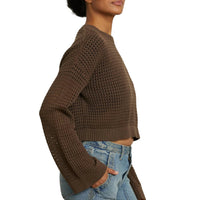 Nsf - Blayne Crochet Crop Crew Sweater