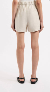 Nude Lucy - Thilda Tailored Shorts - beige - clothing - high - waist