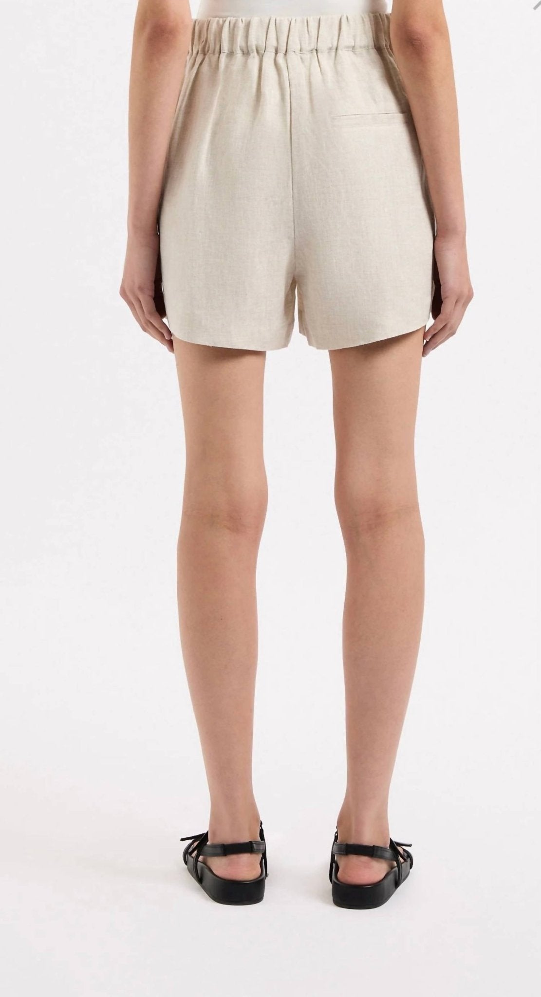 Nude Lucy - Thilda Tailored Shorts - beige - clothing - high - waist