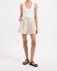 Nude Lucy - Thilda Tailored Shorts - beige - clothing - high - waist