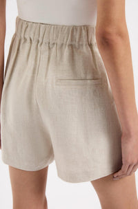 Nude Lucy - Thilda Tailored Shorts - beige - clothing - high - waist
