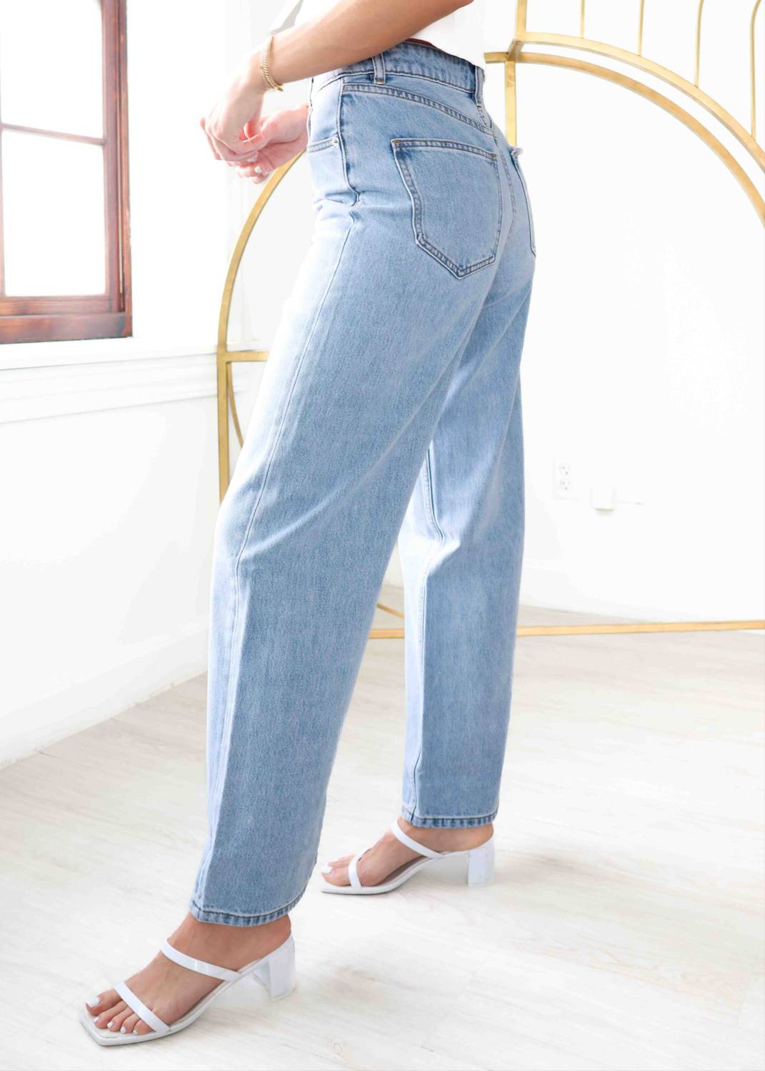 Nude Lucy - Women's Organic Baggy Jeans - blue - clothing - cotton