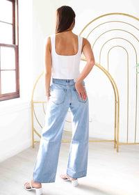 Nude Lucy - Women's Organic Baggy Jeans - blue - clothing - cotton