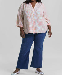 Nydj - Pintuck Button Down Blouse - Plus