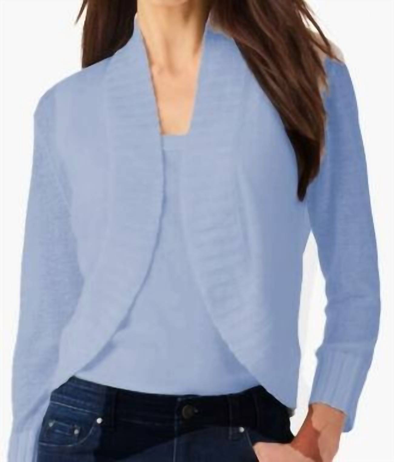 Nzt By Nic+Zoe - Bolero Cardigan - blue - cardigans - clothing