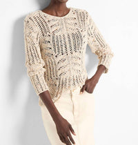 Nzt By Nic+Zoe - Denim Dot Sweater - brown - clothing - cotton - blend