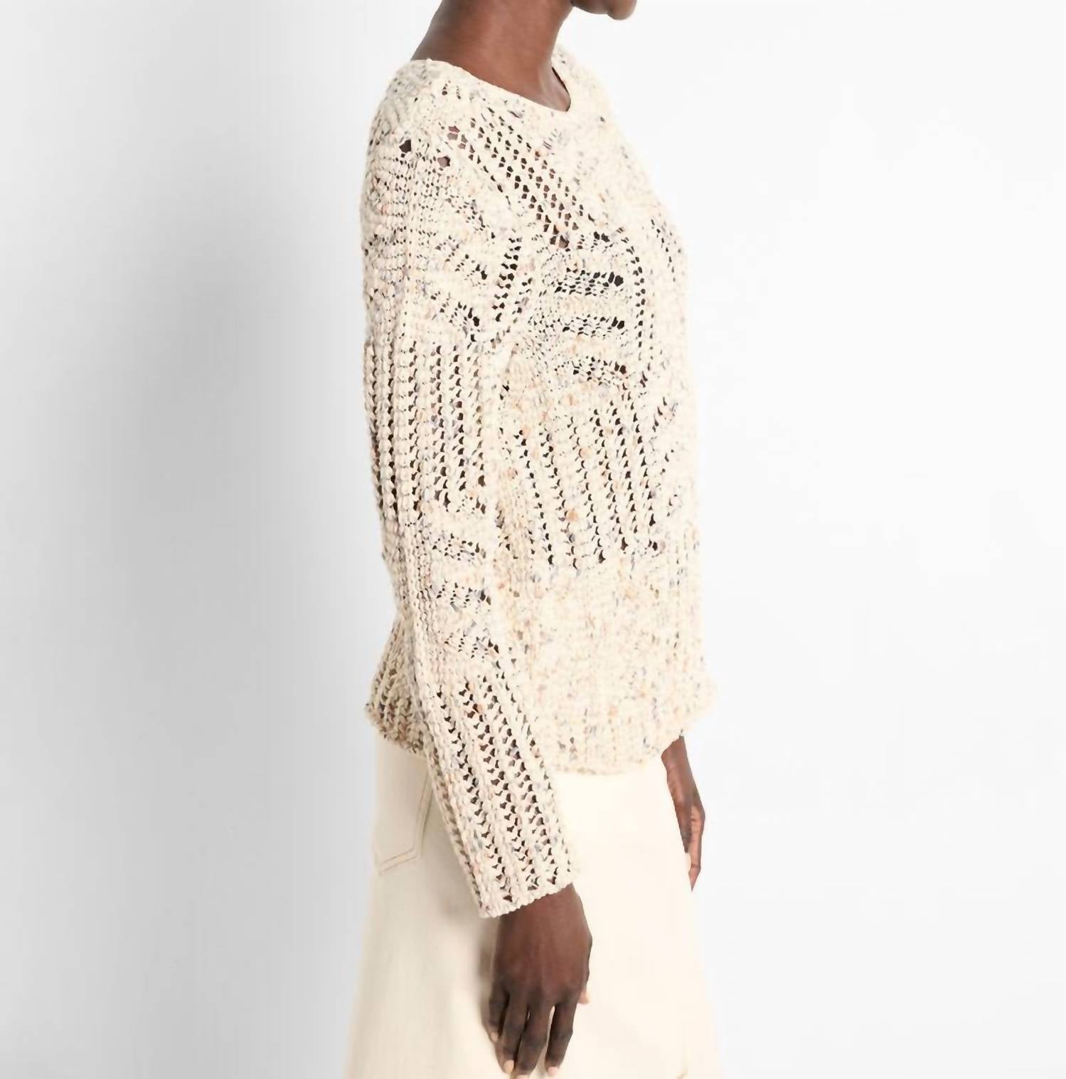 Nzt By Nic+Zoe - Denim Dot Sweater - brown - clothing - cotton - blend